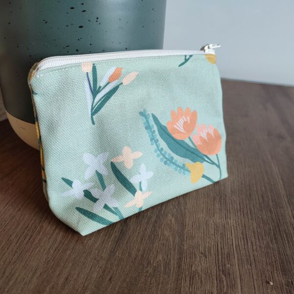 Pochette Trousse de toilette Trousse à bijoux Mini pochette Zero déchet Couture Fait-main