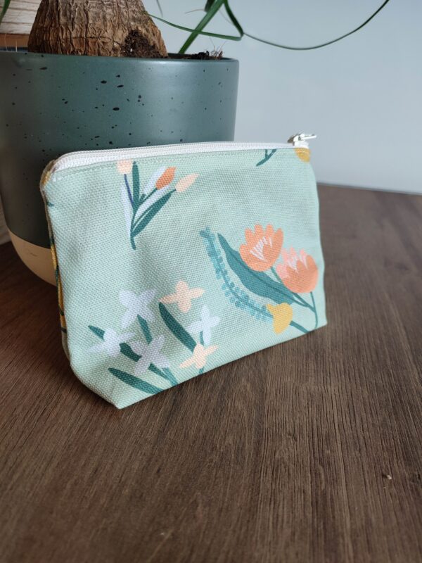 Pochette Trousse de toilette Trousse à bijoux Mini pochette Zero déchet Couture Fait-main