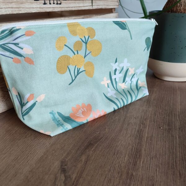 Pochette Trousse de toilette Trousse à bijoux Mini pochette Zero déchet Couture Fait-main